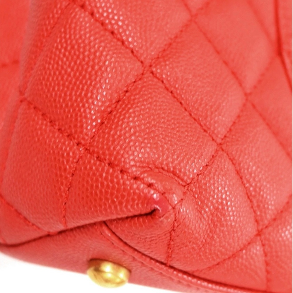 Authentic CHANEL Top handle small caviar leather with strap satchel bag - Picture 6 of 12